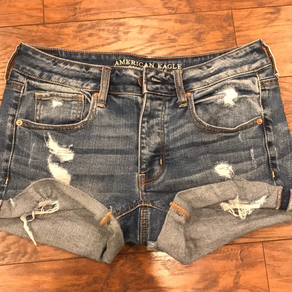 American Eagle Distressed Tomgirl Shorts